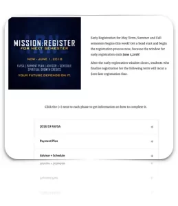 Mobile student enrollment guide