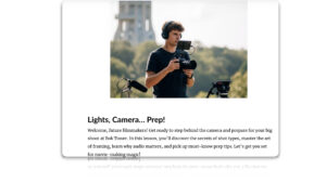 Filmmaking fundamentals Rise module preview